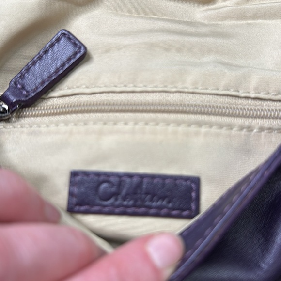 Cole Haan Leather Purple Crossbody Purse - Picture 2 of 8